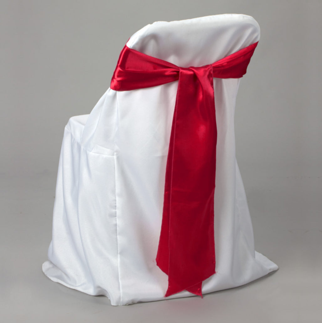 Satin Chair Bow 6" X 108" - Red
