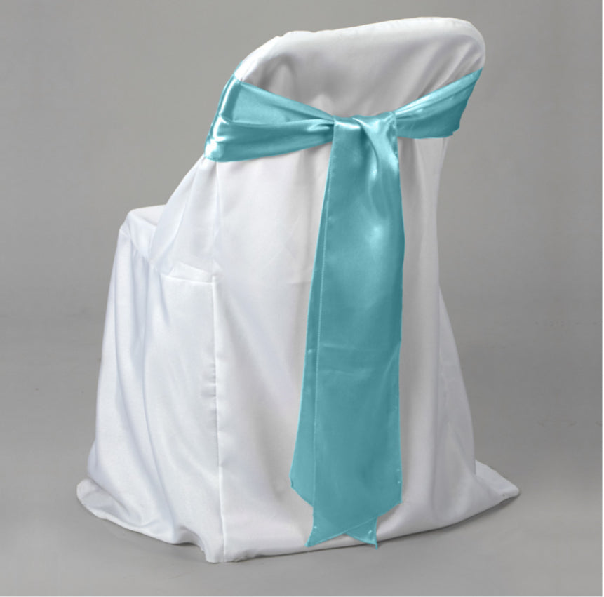 Satin Chair Bow 6" X 108" - Blue