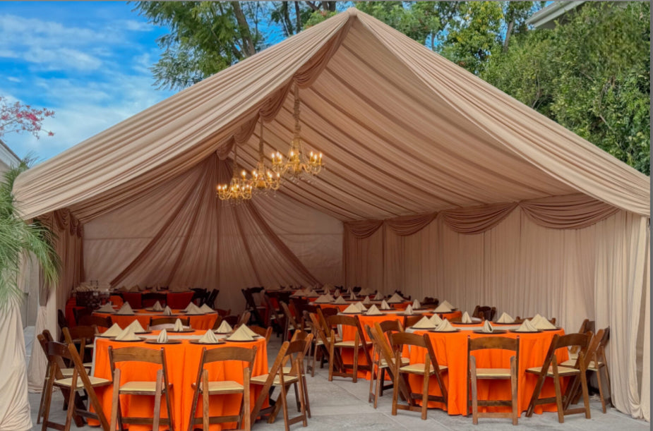 Interlock Fabric Canopy Draping Panels - Not Hemmed For Events