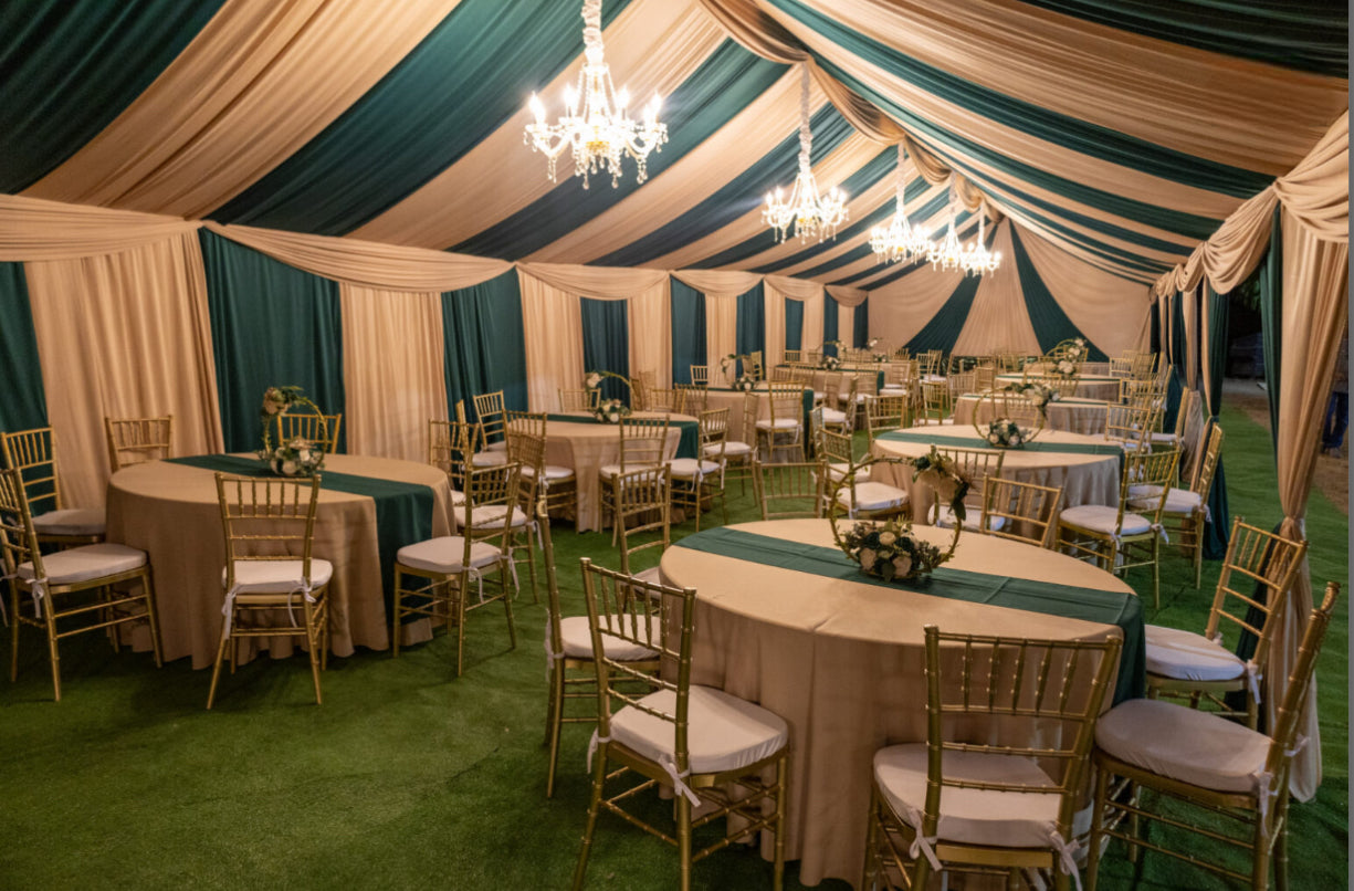Interlock Fabric Canopy Draping Panels - Not Hemmed For Events