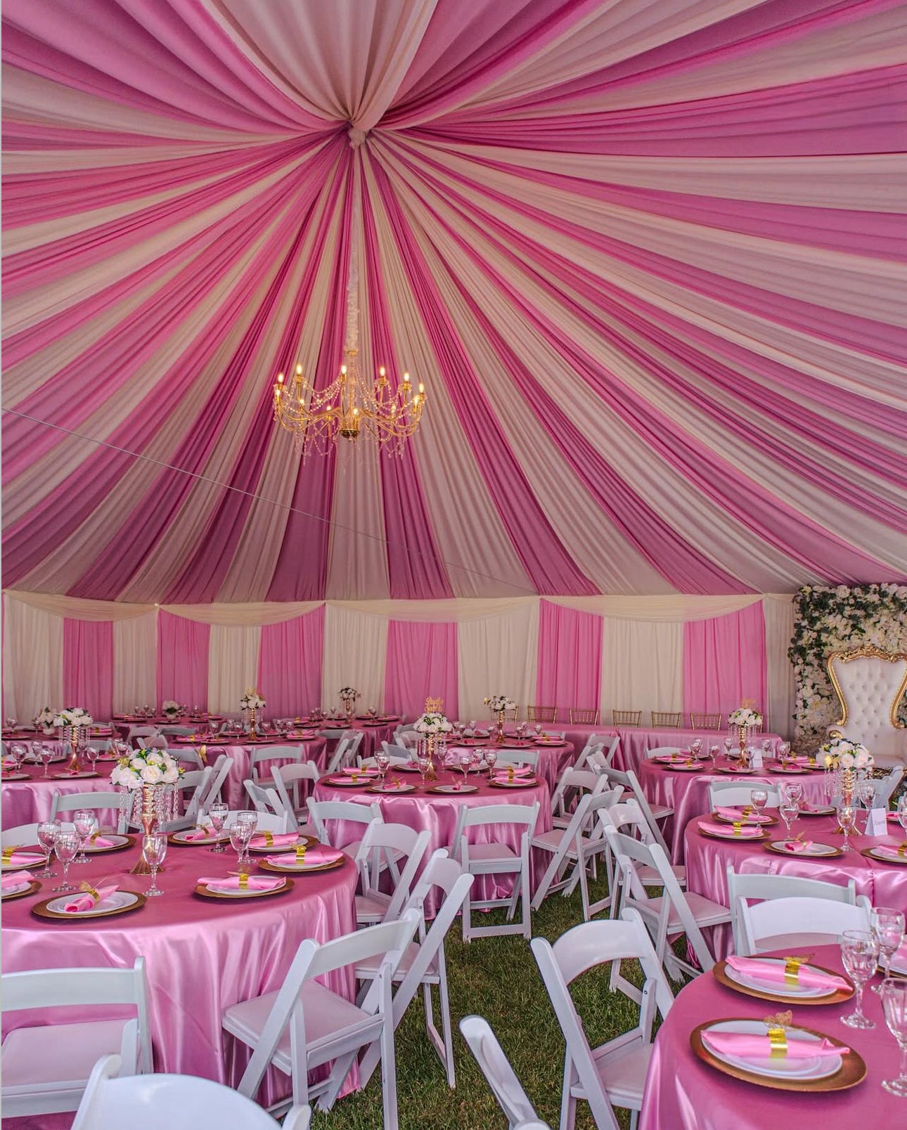 Interlock Fabric Canopy Draping Panels - Not Hemmed For Events