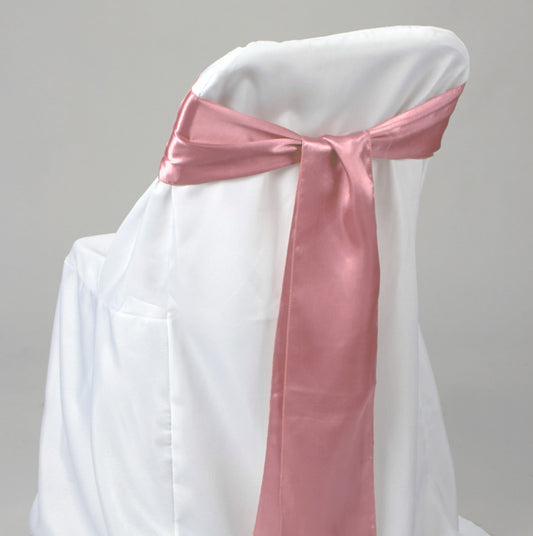 Satin Chair Bow 6" X 108" - Blush