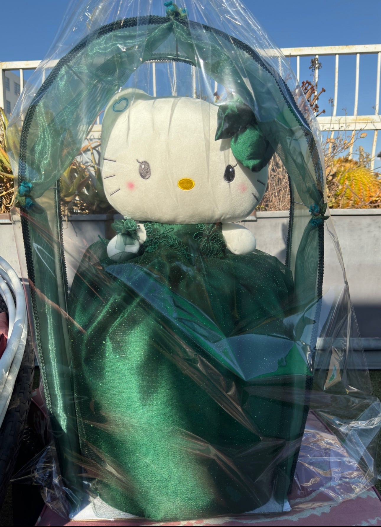 Emerald Green Hello Kitty Quinceañera Bear