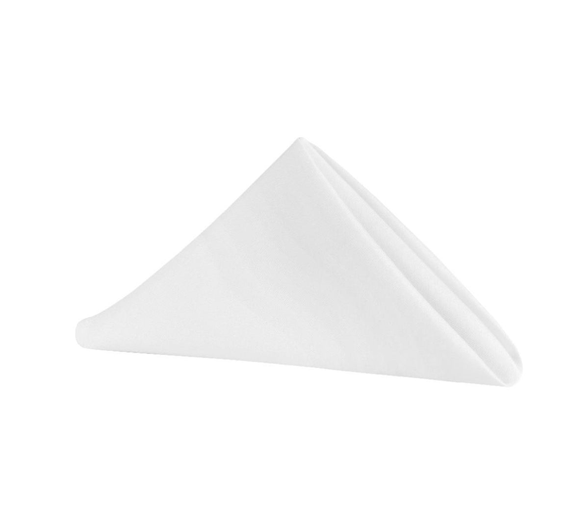 Polyester Napkins 17"  - White