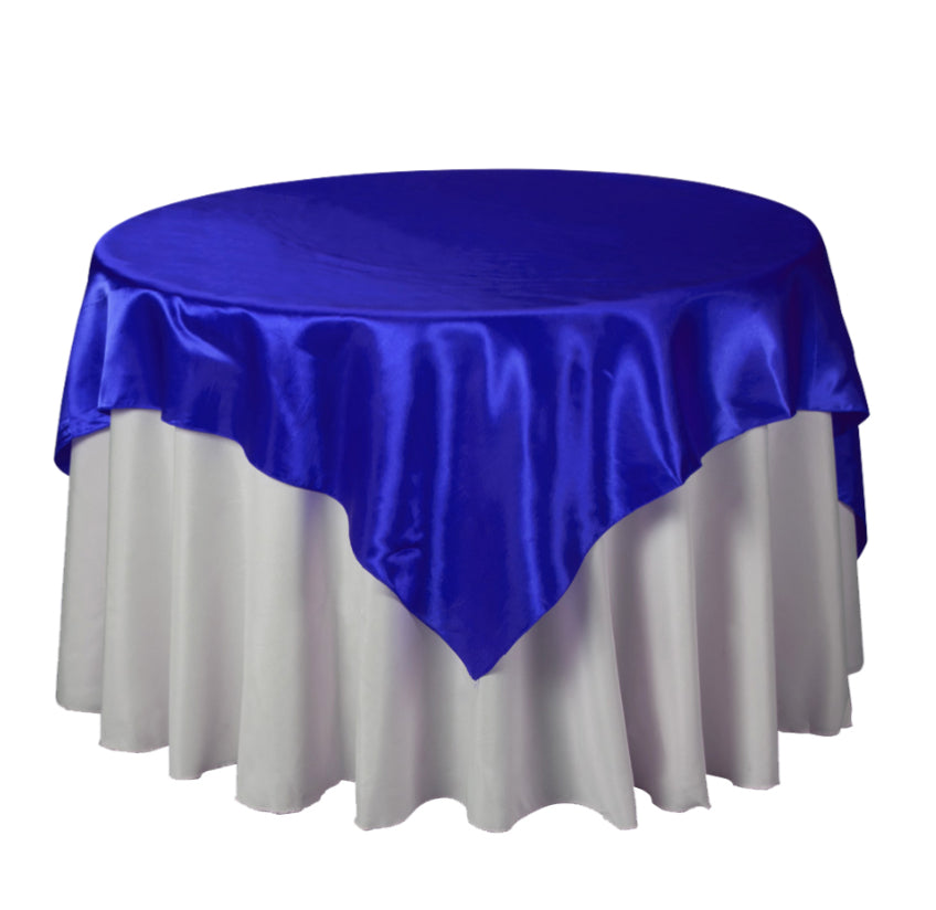 Satin Overlay 72" X 72" - Royal Blue