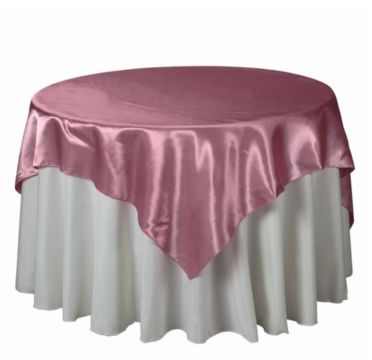 Satin Overlay 72" X 72" - Pink