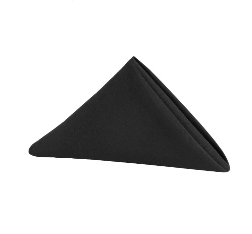 Polyester Napkins 17" - Black