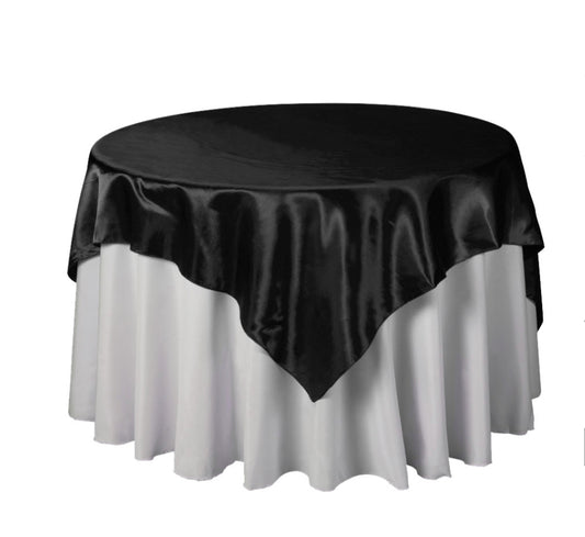 Satin Overlay 72" X 72" - Black