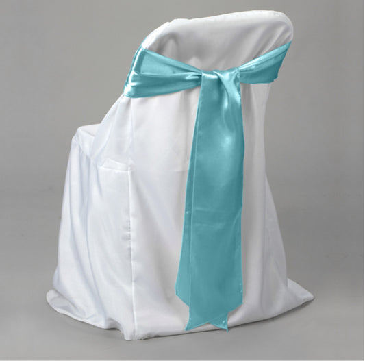 Satin Chair Bow 6" X 108" - Blue