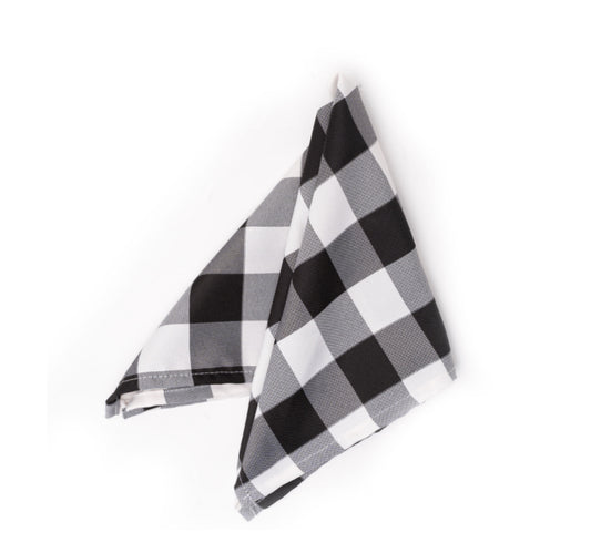 Buffalo Plaid Napkins 17" x 17" - Black