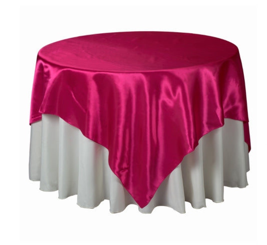 Satin Overlay 90" X 90" - Fuchsia