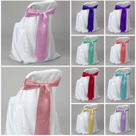 6" X 108 Satin Chair Bow’s 12 Pcs