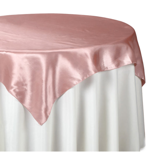 Satin Overlay 72" X 72" - Blush