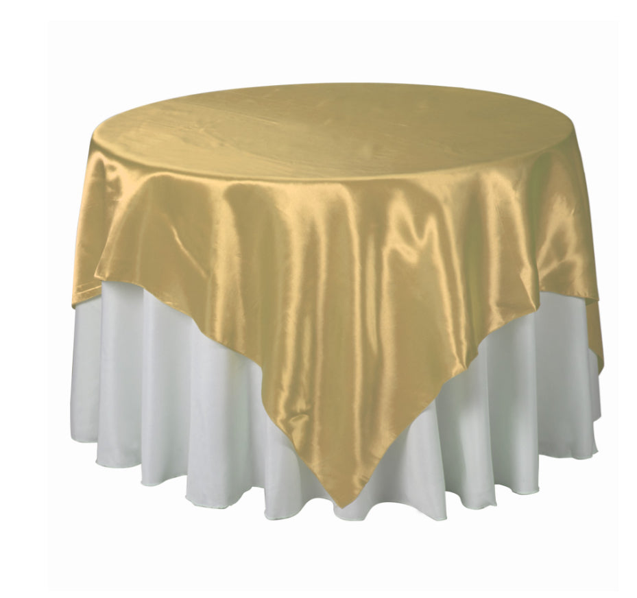 Satin Overlay 90" X 90" - Gold