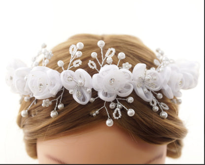First Communion Flower Crown Headpiece