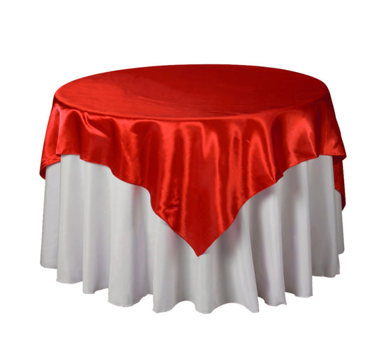 Satin Overlay 72" X 72" - Red